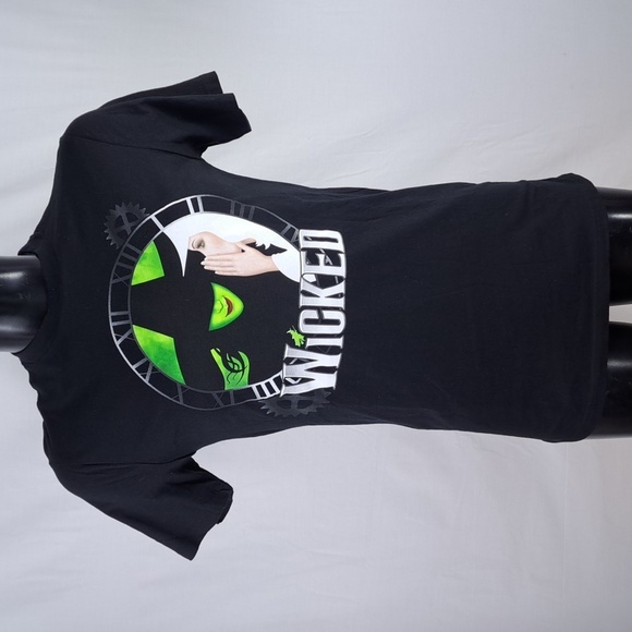 2017 Offical Wicked organic cotton med black & green graphic casual t-shirt - Picture 2 of 5